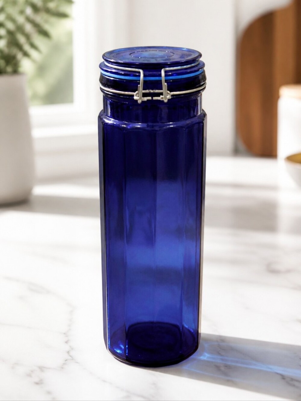 classic retro kitchen piece designed for storing pasta, spaghetti, or dry goods.